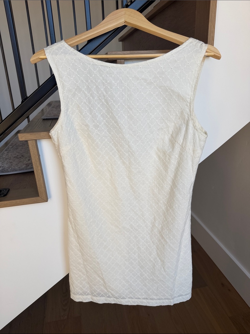 Rhythm. Ivory Textured Sleeveless Mini Dress